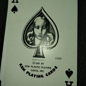 VTG KEM Bridge Plastic Playing Cards ©1935 Made In The USA 96 cards
